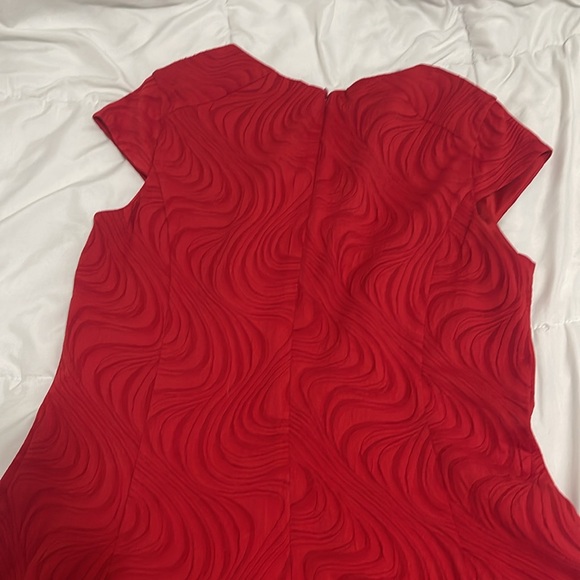 Womens fit and flare red dress - Picture 4 of 4